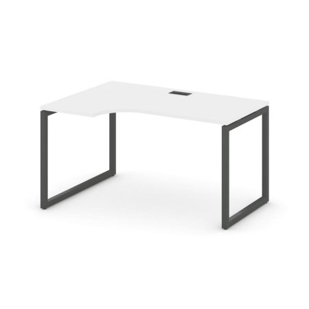 Стол рабочий эргономичный SN-4O.SPA-002(L) (1580х600/980х750) (Белый/Металл Антрацит)