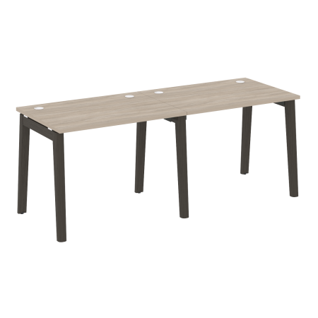 Рабочая станция на деревянных опорах Onix Wood OW.RS-2.1.7 1960x720x750 (Дуб Аттик/Дуб Темный)