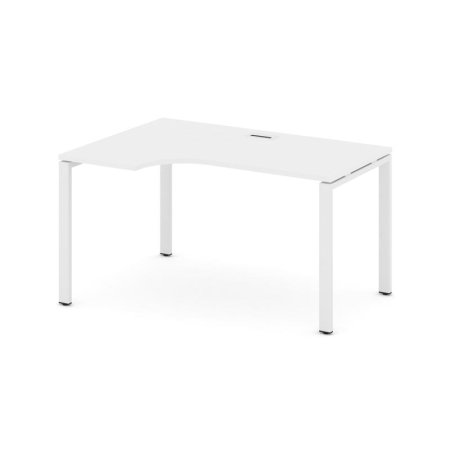 Стол рабочий эргономичный SN-6P.SPA-011(L) (1380х700/980х750) (Белый/Металл Белый)