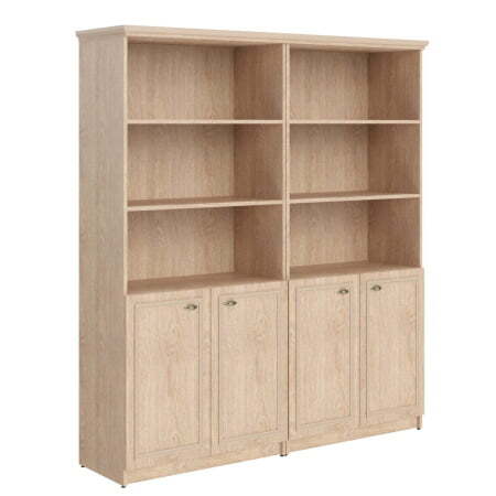 Шкаф высокий 2-х секционный с малыми дверьми Raut RHC 180.5 1808x466x2023 (Дуб Девон)