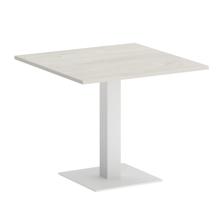 Стол квадратный VR.SP-5-90.2 900x900x750 (Дуб Наварра/Белый Металл)