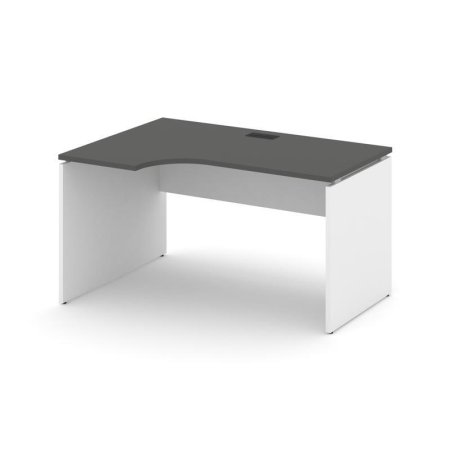 Стол рабочий эргономичный SN-D.SPA-011(L) (1380х700/980х750) (Антрацит/Белый)