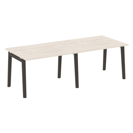 Стол переговорный на деревянных опорах Onix Wood OW.PRG-2.2 2360x980x750 (Денвер Светлый/Дуб Темный)