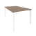 Рабочая станция на П-образном м/к Onix O.MP-D.RS-2.1.8 980x1635x750 (Тиквуд Темный/Белый Металл)