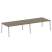 Стол для переговоров (2 столешницы) на А-образном м/к Metal System Style БА.ПРГ-2.5 3600x1235x750 (Дуб наварра/Серый металл)