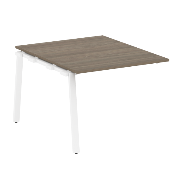 Проходной элемент стола для переговоров на А-образном м/к Metal System Style БА.ППРГ-1 1000x1235x750 (Вяз/Белый металл)