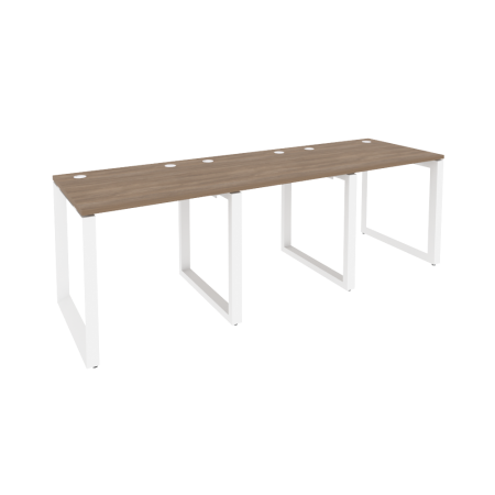 Рабочая станция на О-образном м/к Onix O.MO-RS-3.0.7 2340x720x750 (Дуб Аризона/Белый Металл)