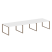 Переговорный стол 3 столешницы Metal System Style БО.ПРГ-3.3 4200x1235x750 (Дуб Наварра/Серый металл)