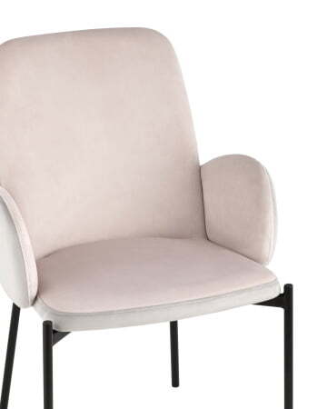 Стул Дивора велюр светло-розовый со светло-серой спинкой (Стул Дивора светло-розовый, светло-серый)