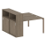 Рабочая станция с опорным шкафом-купе Metal System Style БП.РС-СШК-2.2 1610x1475x1098 (Дуб Наварра/Серый металл)