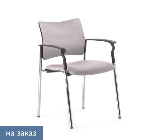 PINKO Кресло обитое на опорах (Черный/Серый)