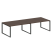 Переговорный стол 2 столешницы Metal System Style БО.ПРГ-2.4 3200x1235x750 (Дуб Наварра/Серый металл)