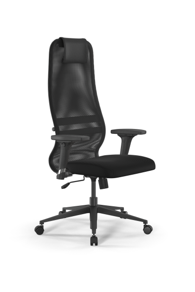 Кресло для руководителя Метта Sit 8 B1-8D - X1+UMF(X1) /Uh00/Wh00/D02P(M09.B11.G19.W02) (Темно-серый | Черный)