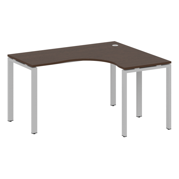 Стол криволинейный правый Metal System Style БП.СА-3 Пр 1400x1200x750 (Венге Цаво/Серый металл)