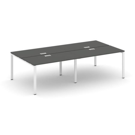 Рабочая станция 2-х сторонняя SN-6P.DRS-032 (2360х1232х750) (Антрацит/Металл Белый)