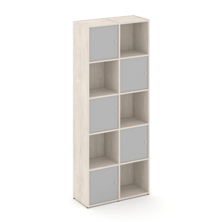 Стеллаж Locker Plus LK.K-008 798x350x1983 (Денвер Светлый | Серый)