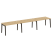 Рабочая станция на деревянных опорах Onix Wood OW.RS-3.3.8 4140x800x750 (Тиквуд Светлый/Дуб Темный)