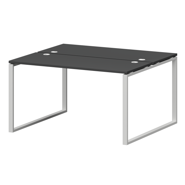 Бенч двойной на металлокаркасе Смарт СМС2-О-10К.120.Пр25 1000x1236x750 (Графит/Белый)