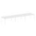 Стол для переговоров (3 столешницы) на А-образном м/к Metal System Style БА.ПРГ-3.4 4800x1235x750 (Дуб наварра/Серый металл)