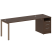 Рабочая станция с опорной тумбой Metal System Style БП.РС-СТП-1.5 2212x720x750 (Дуб Наварра/Серый металл)