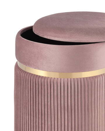 Пуф Миранда с ящиком велюр розовый (Пуф Миранда розовый)