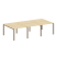 Рабочая станция на 6 раб. мест Metal System Style БП.СМ-6.1 3000x1475x750 (Дуб Наварра/Серый металл)