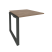 Проходной наборный элемент переговорного стола Onix O.MO-NPRG-0 780x980x750 (Тиквуд Темный/Белый Металл)