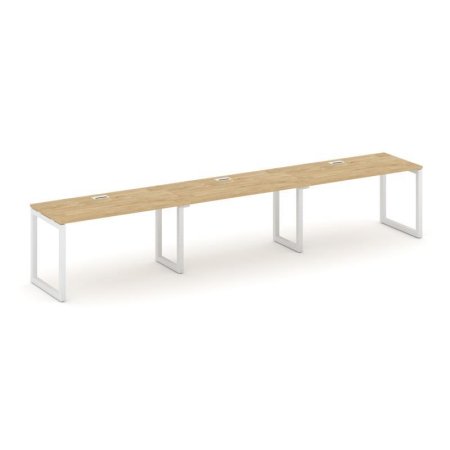 Рабочая станция 1 сторонняя SN-5O.ORS-033 (4140х600х750) (Тиквуд Светлый/Металл Белый)