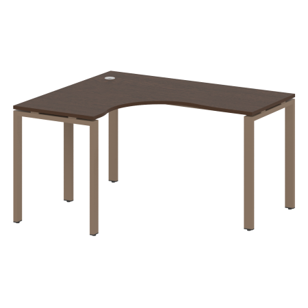Стол криволинейный левый Metal System Style БП.СА-3 Л 1400x1200x750 (Венге Цаво/Мокко металл)