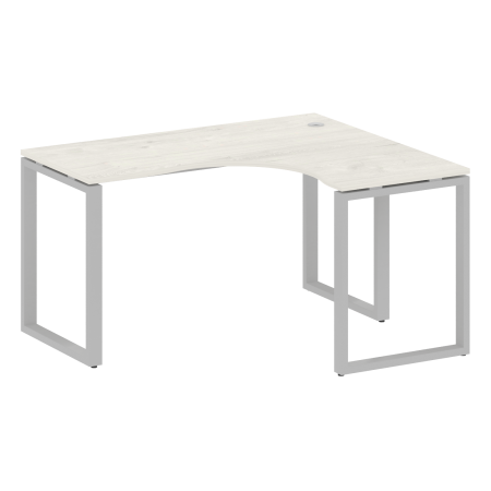 Стол криволинейный правый Metal System Style БО.СА-3 Пр 1400x1200x750 (Дуб Наварра/Серый металл)