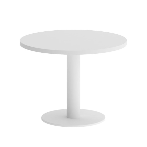 Стол журнальный круглый VR.SP-5-60.1G 600x600x450 (Белый/Белый Металл)