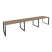 Рабочая станция на О-образном м/к Onix O.MO-RS-3.3.8 4140x800x750 (Тиквуд Темный/Белый Металл)