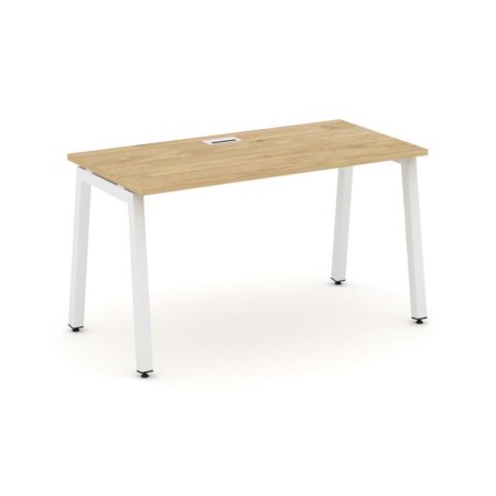 Стол письменный SN-5A.SP-024 (1580х800х750) (Тиквуд Светлый/Металл Белый)