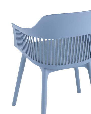 Стул Crocus с подушкой велюр голубой (Стул пластиковый Crocus голубой)