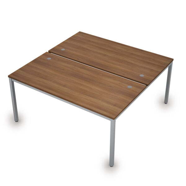 6МБ.284 Бенч-система на два рабочих места (1600x1635x750) (Шамони темный/Алюминий матовый)