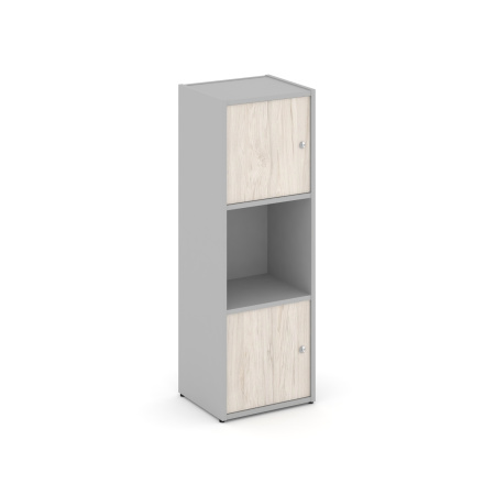 Стеллаж Locker Plus LK.K-001 408x350x1203 (Серый | Денвер Светлый)
