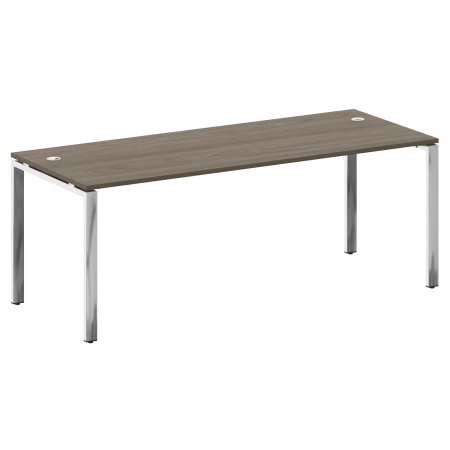 Стол рабочий руководителя на П-обр. м/к БП.СРР-6.8 2000x800x750 (Вяз Благородный/Нерж. Сталь)