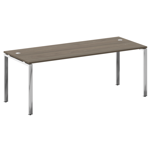 Стол рабочий руководителя на П-обр. м/к БП.СРР-6.8 2000x800x750 (Вяз Благородный/Нерж. Сталь)