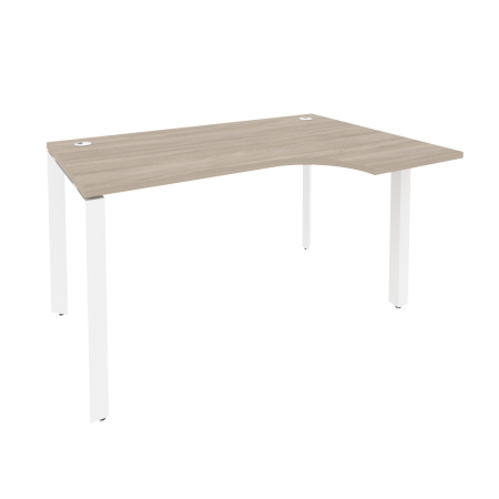Стол эргономичный правый на П-образном м/к Onix O.MP-SA-2R 1380x980x750 (Дуб Аттик/Белый Металл)