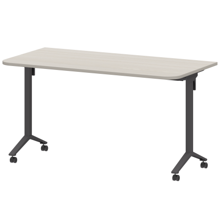 Стол мобильный складной радиусный Моби МБ22-140.70Р 1400x700x750 (Ясень шимо/Антрацит)