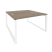 Рабочая станция на О-образном м/к Onix O.MO-D.RS-2.3.7 1380x1475x750 (Тиквуд Темный/Белый Металл)