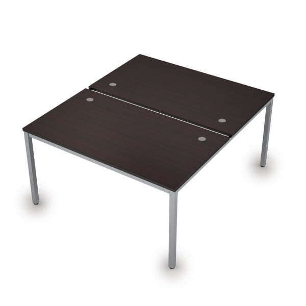 6МБ.289 Бенч-система на два рабочих места (1400x1635x750) (Венге/Алюминий матовый)