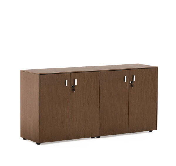 EXE Шкаф H82, 4 двери (Орех/Хром)