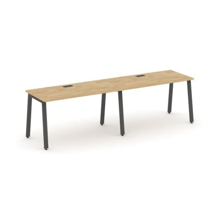 Рабочая станция 1 сторонняя SN-6A.ORS-003 (2760х600х750) (Тиквуд Светлый/Металл Антрацит)