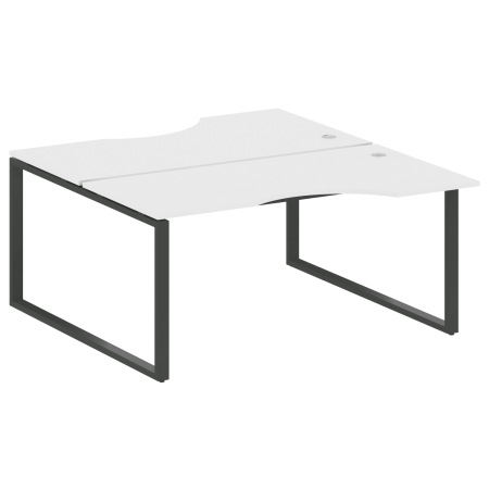 Рабочая станция криволинейная Metal System Style БО.РАС-СА-2.1 1600x1835x750 (Белый/Антрацит металл)