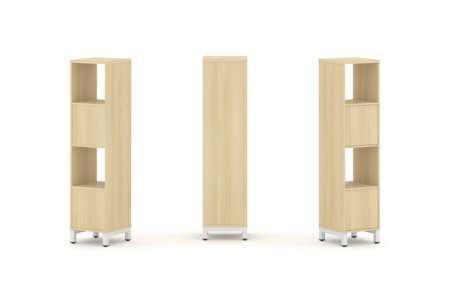 Набор стеллажа 1 сторонний, 4 яруса SN.NS-411 (387х400х1615) (Акация Лорка/Металл Белый)