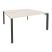 Рабочая станция на П-образном м/к Onix O.MP-D.RS-2.4.8 1580x1635x750 (Тиквуд Темный/Белый Металл)