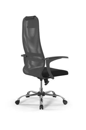 Кресло для руководителя Метта Sit 8 B1-8U - X1+UMF(X1) /Uh00/Wh00/U0mL-b(M09.B21.G20.W01) (Светло-серый | Черный)