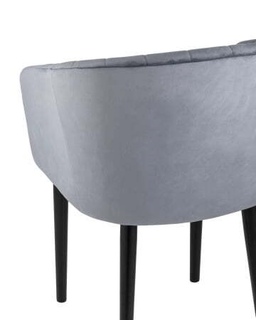 Стул с подлокотниками Нейтон велюр серый (Стул Нейтон серый)