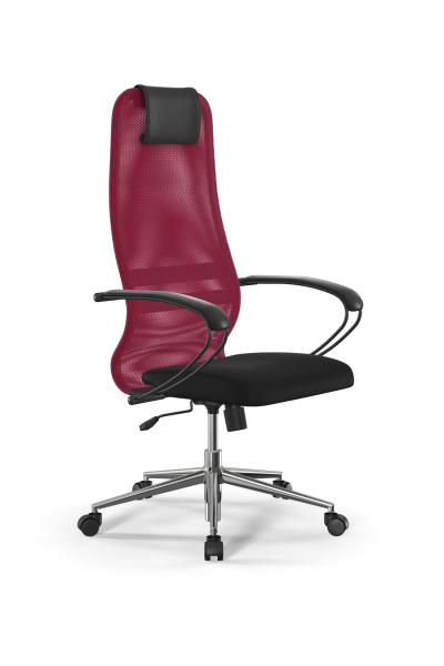 Кресло для руководителя Метта Sit 8 B1-8K - X1+UMF(X1) /Uh00/Wh00/K1bL(M09.B23.G18.W01) (Красный | Черный)